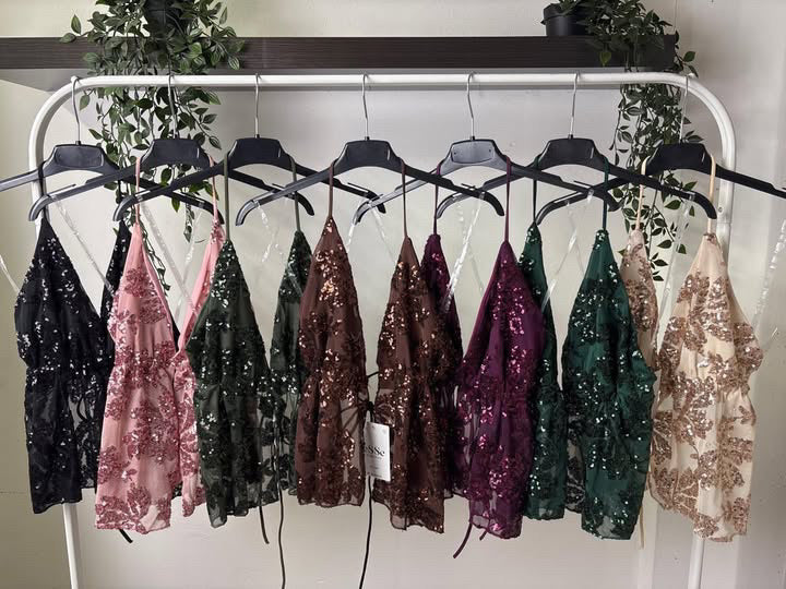 Top in paillettes
