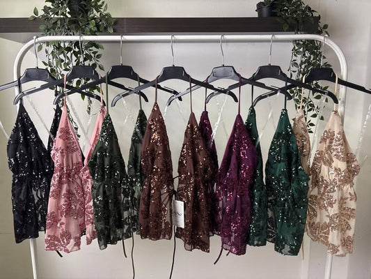 Top in paillettes